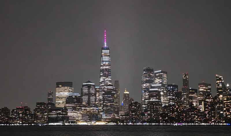 New York skyline cruise route view